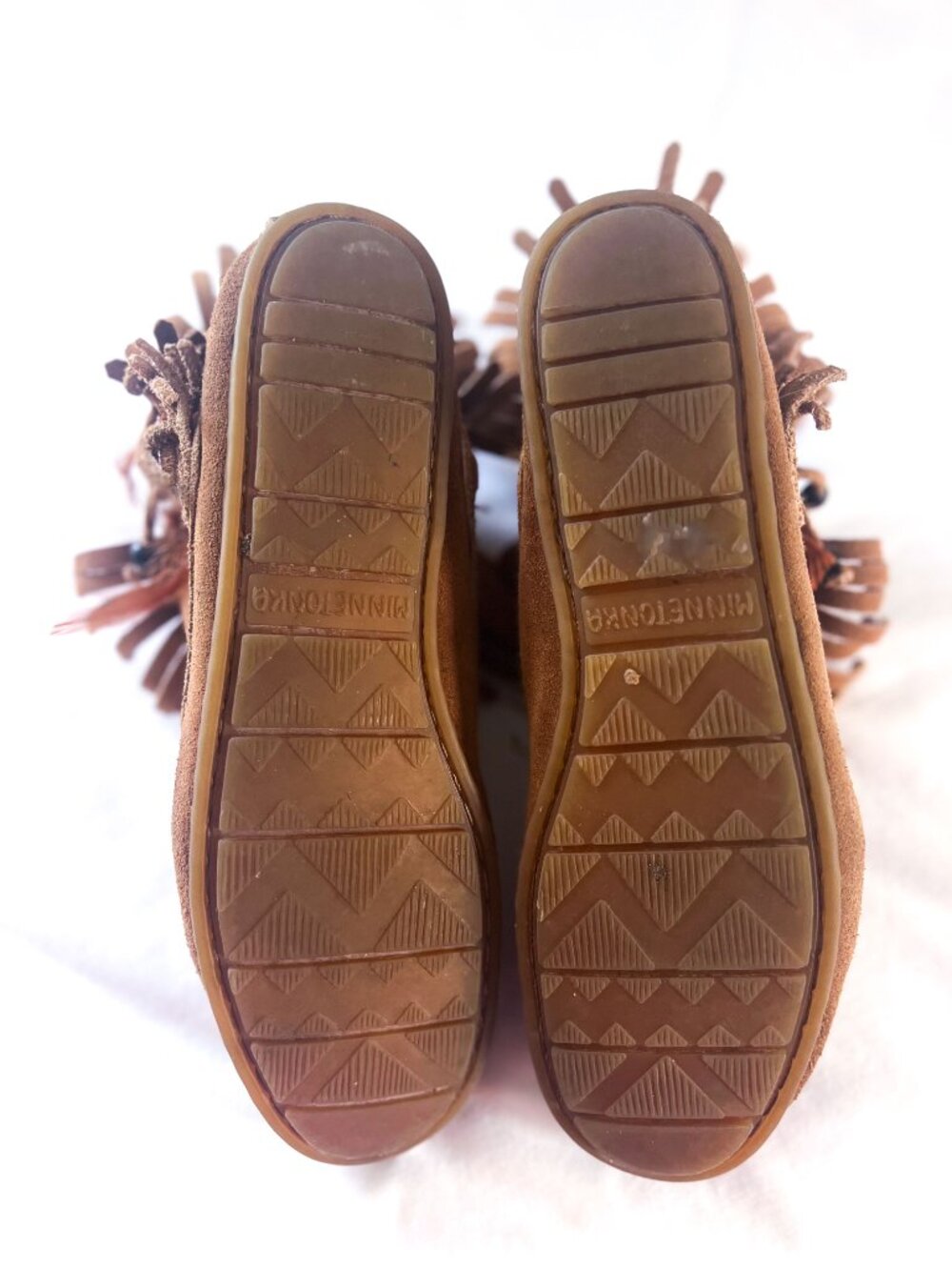 Minnetonka Concho Feather Boots Leather Brown Sz 8.5 - Picture 9 of 11
